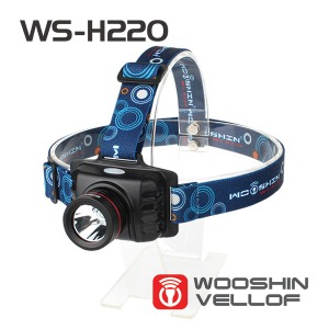 [굿누리] 우신벨로프 WS-H220 LED 휴대폰 5핀 충전식 헤드랜턴 모자등 작업등 후레쉬